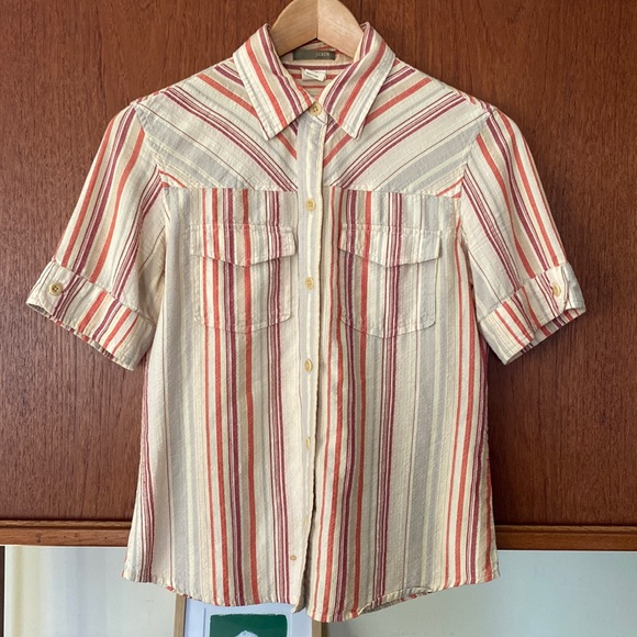 J. Crew Tops - J Crew cotton/viscose rayon short sleeve button ups. Size XS